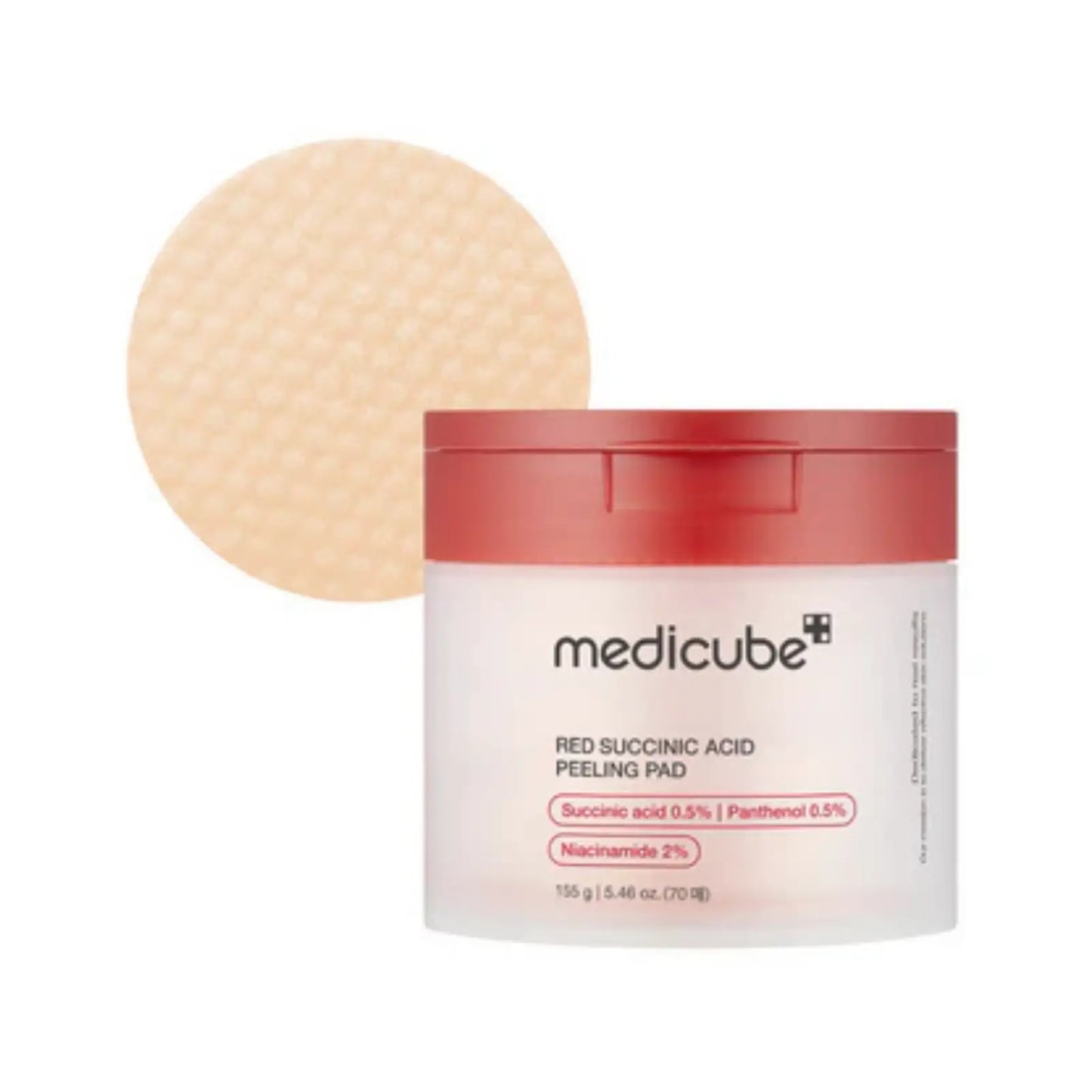 Disque exfoliant à l'acide succinique rouge Medicube